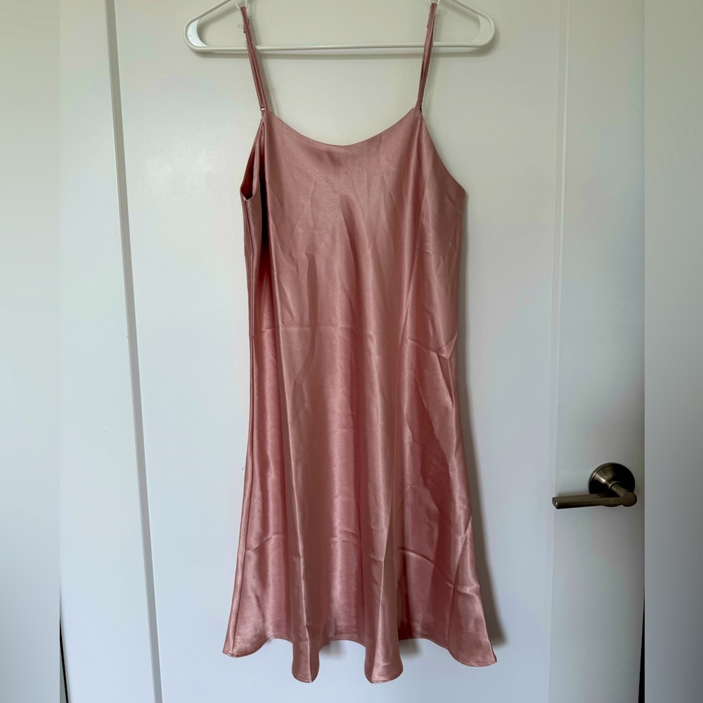 Baby pink slip dress